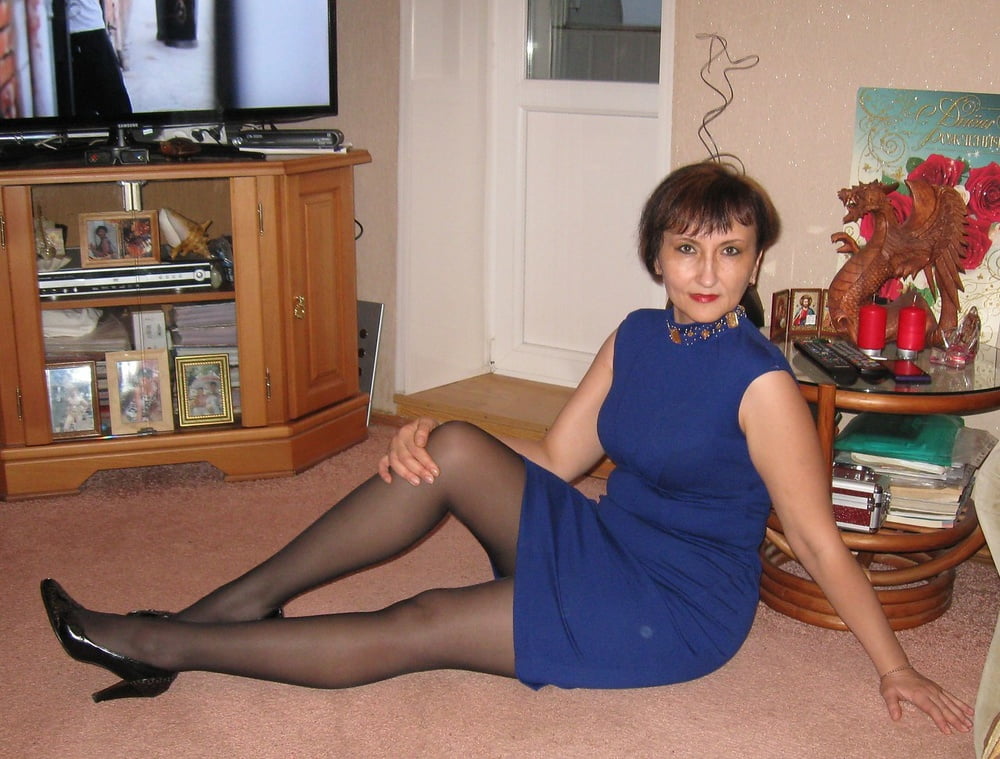 More Blue Dresses and black nylon #93587034