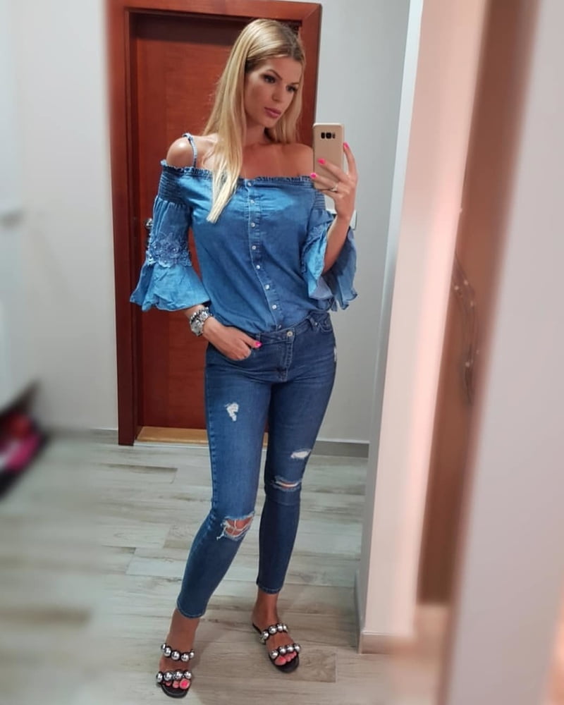 Serbian slut blonde girl big natural tits Sandra Mirjanic #93833691