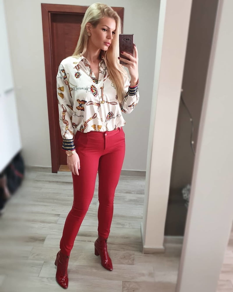 Serbian slut blonde girl big natural tits Sandra Mirjanic #93833751