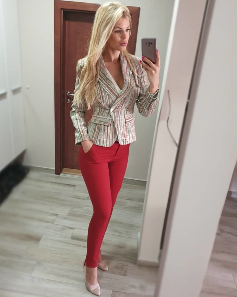 Serbian slut blonde girl big natural tits Sandra Mirjanic #93833817