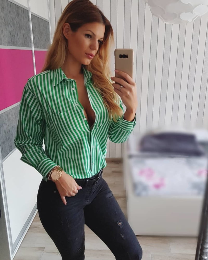 Serbian slut blonde girl big natural tits Sandra Mirjanic #93833853