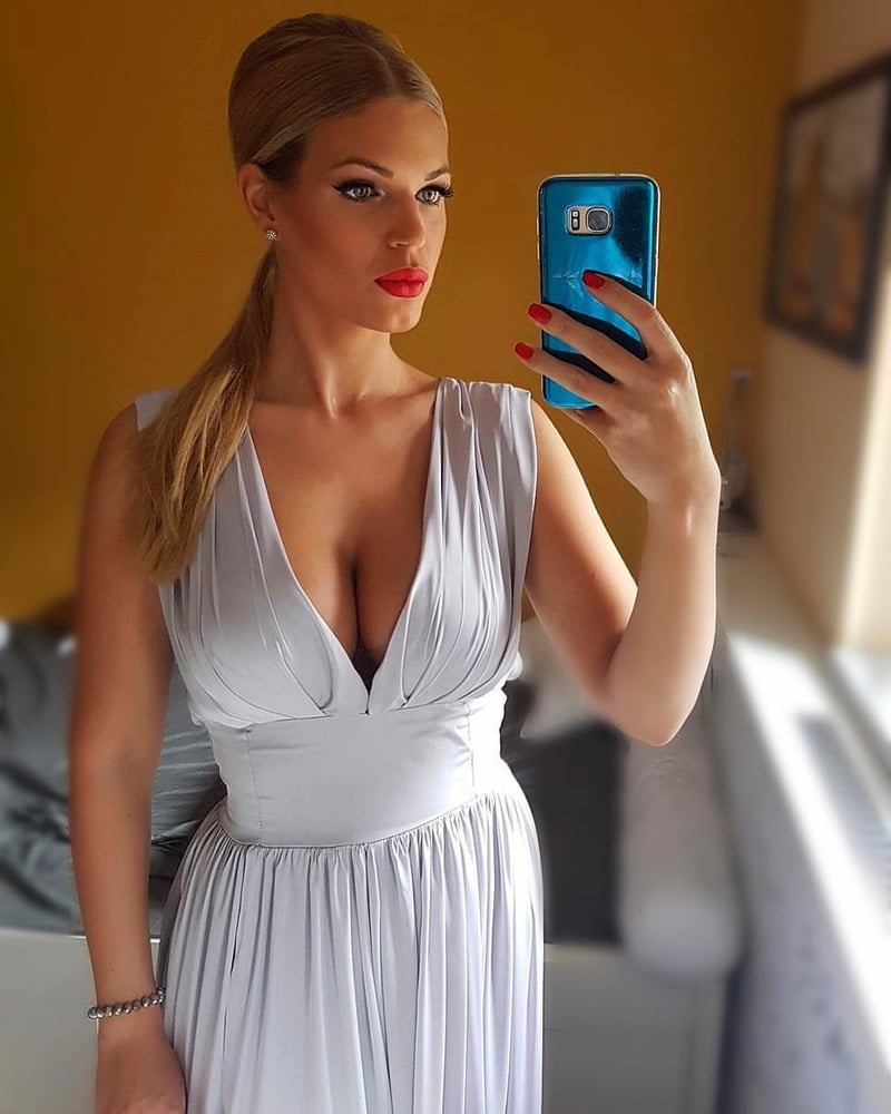 Serbian slut blonde girl big natural tits Sandra Mirjanic #93833958