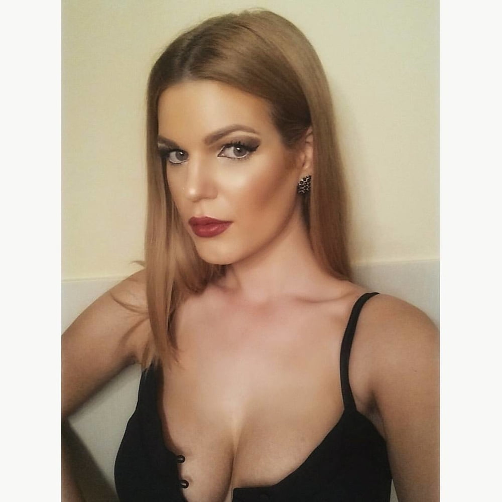 Serbian slut blonde girl big natural tits Sandra Mirjanic #93833961