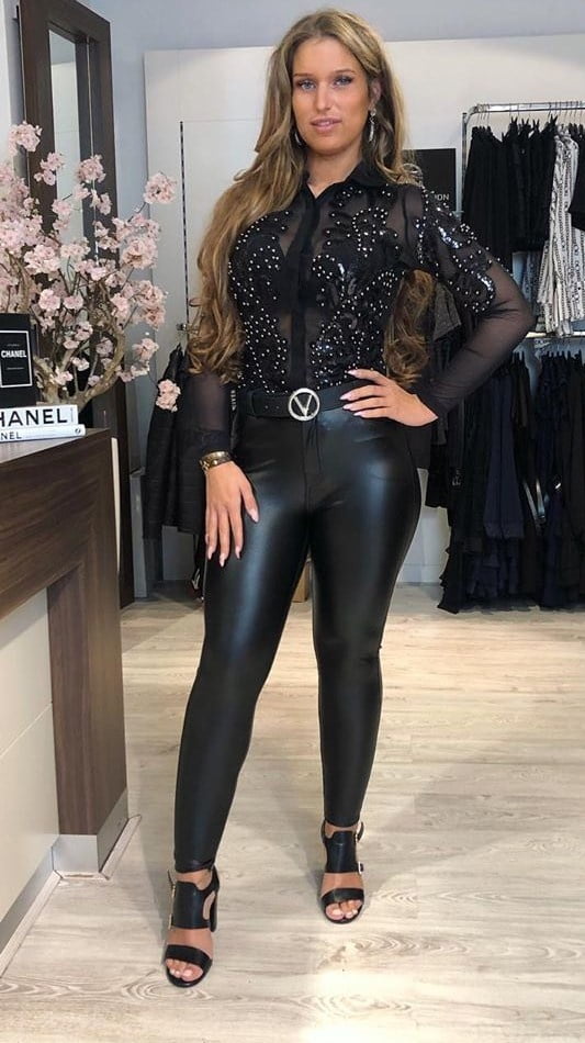 Hot Dutch amateur fashionstore owner in Leather and boots #91219934