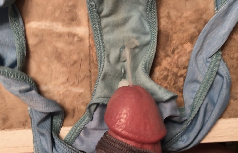My cock, wife down pants and a pile of dirty panties #98022767