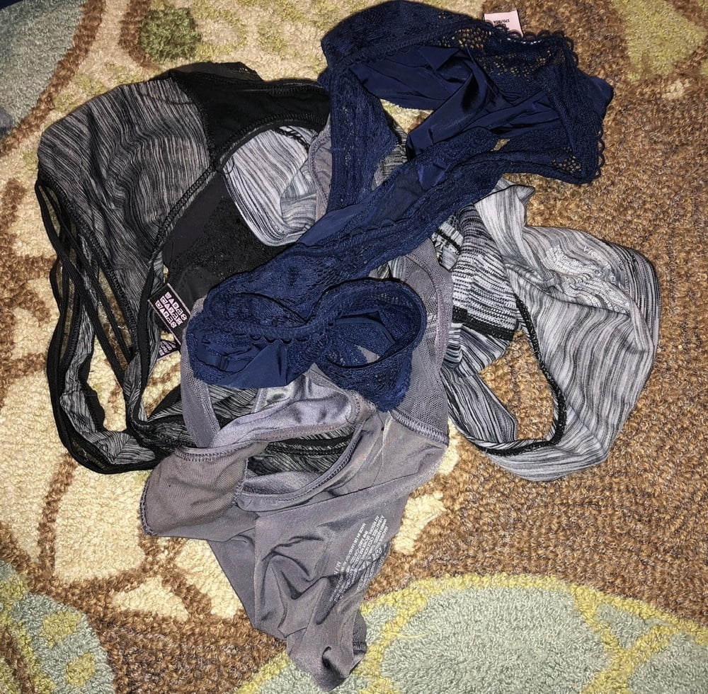 My cock, wife down pants and a pile of dirty panties #98022781