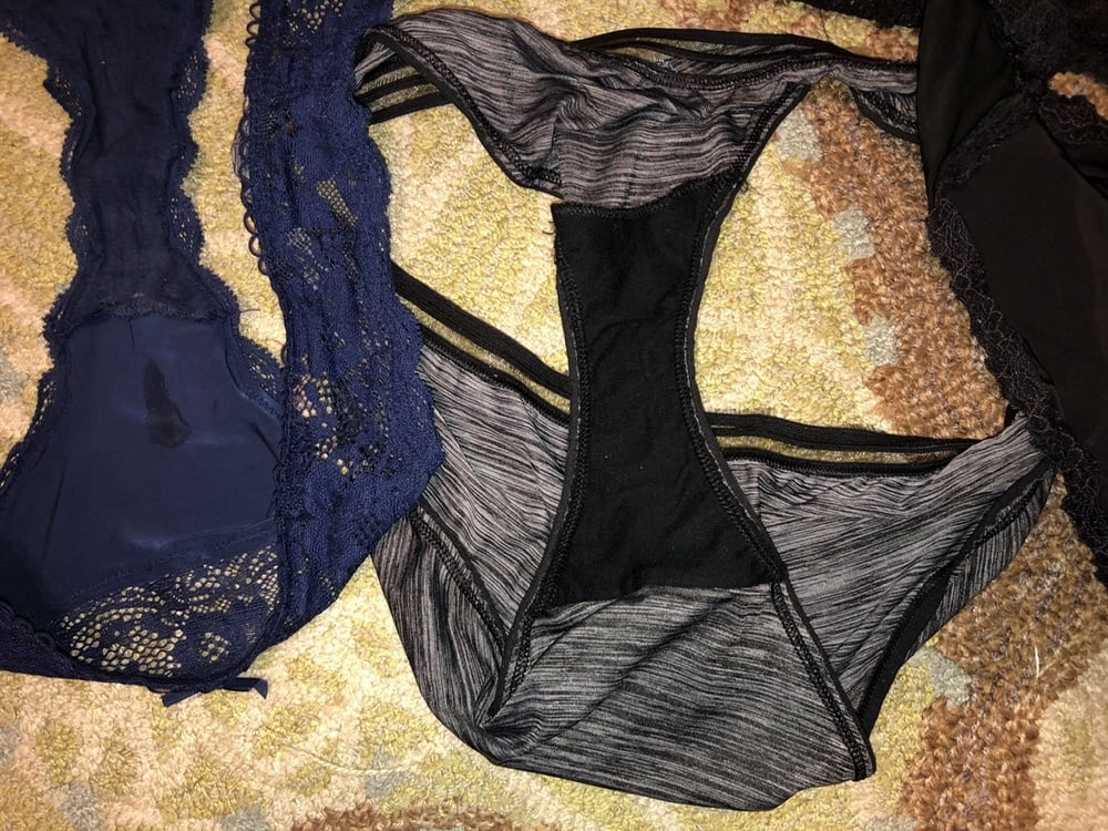 My cock, wife down pants and a pile of dirty panties #98022799