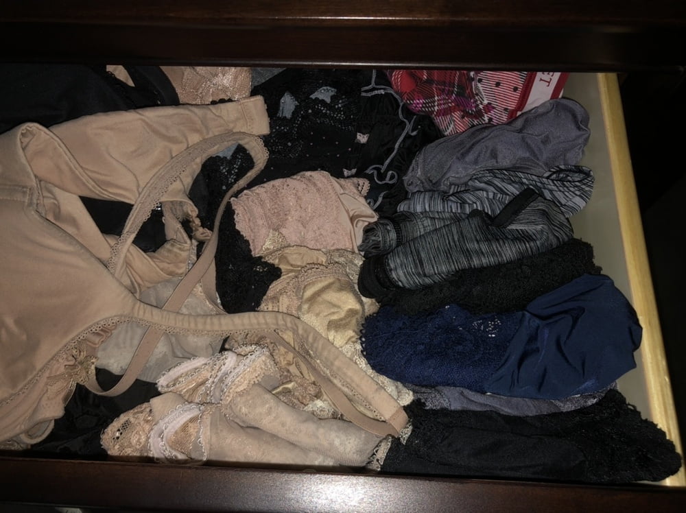 My cock, wife down pants and a pile of dirty panties #98022814
