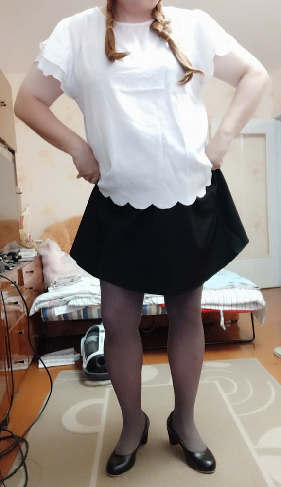 black skirt&white blouse p.3 #106856357