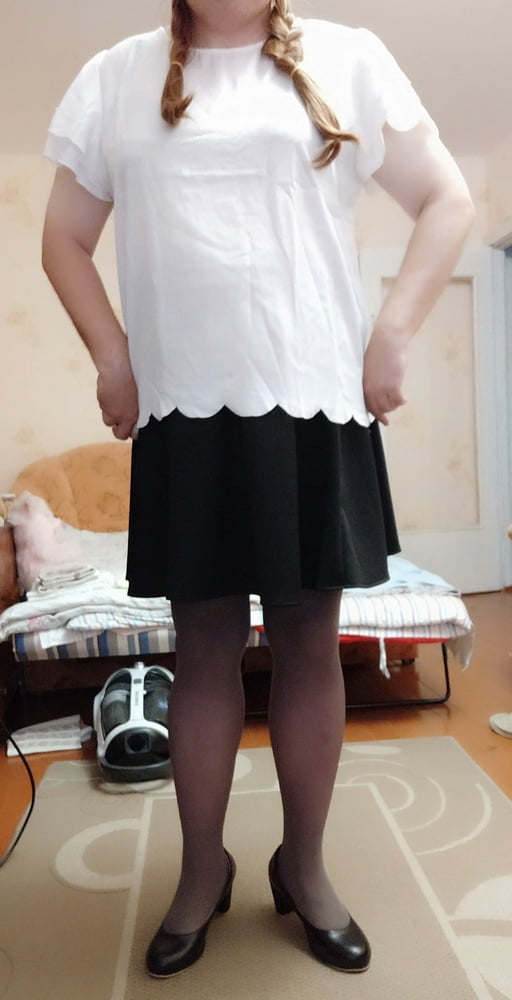 black skirt&white blouse p.3 #106856358