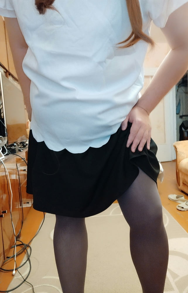 black skirt&white blouse p.3 #106856360