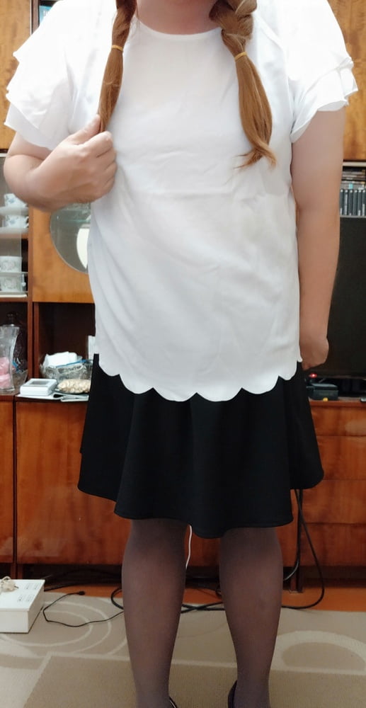 black skirt&white blouse p.3 #106856363