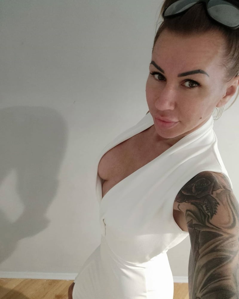 Hot busty Polish tattoed MILF with hard nipples #79666916