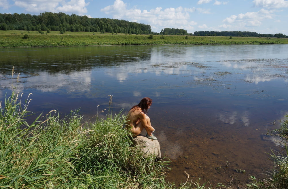 Boulder in Volga-river #90202993