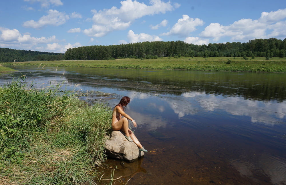 Boulder in Volga-river #90203004