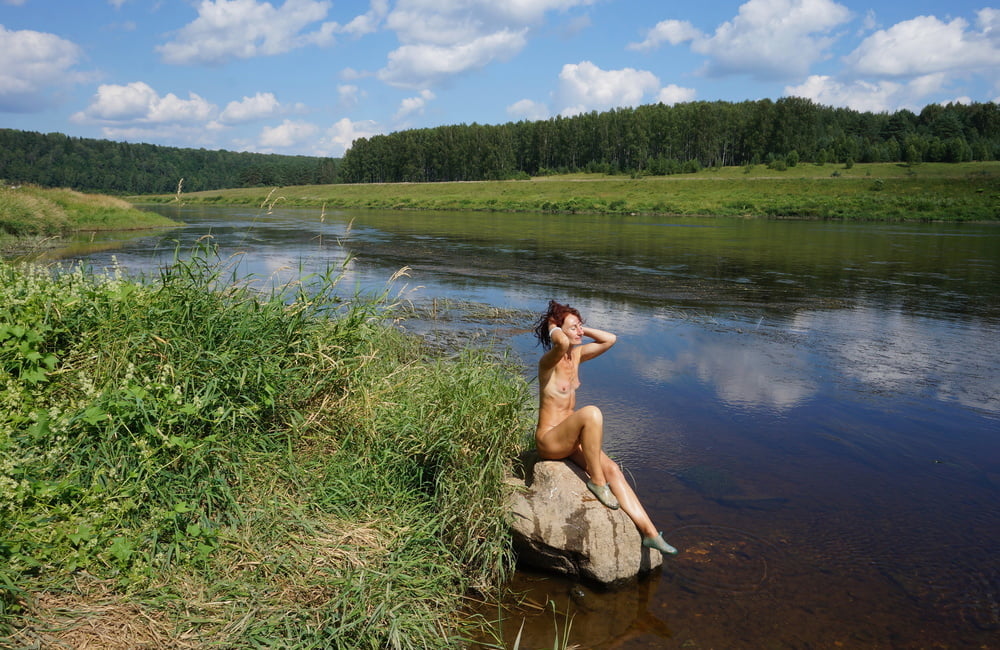 Boulder in Volga-river #90203013