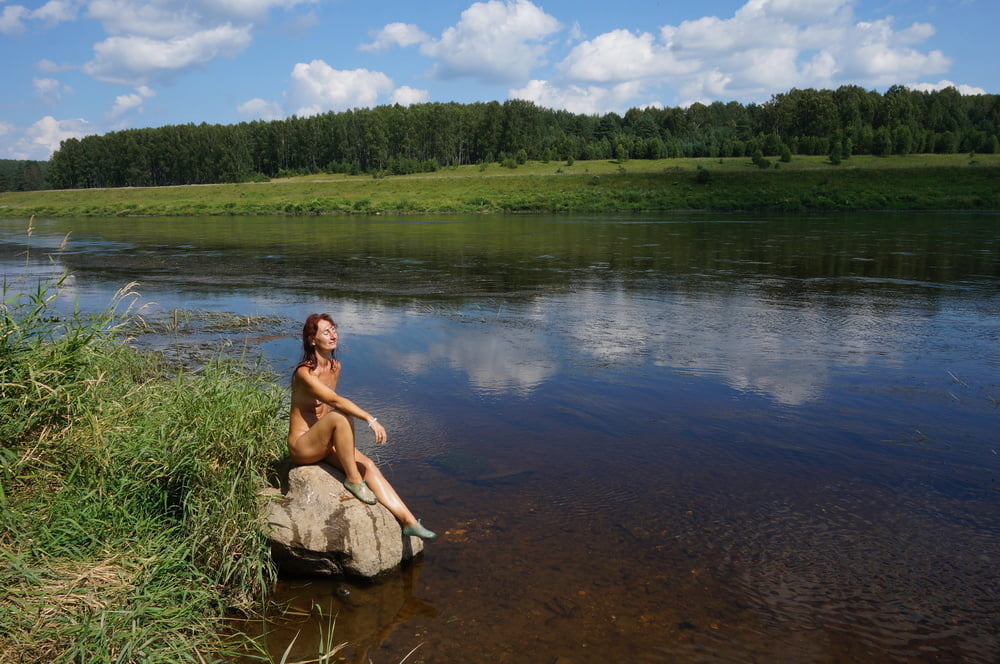 Boulder in Volga-river #90203016