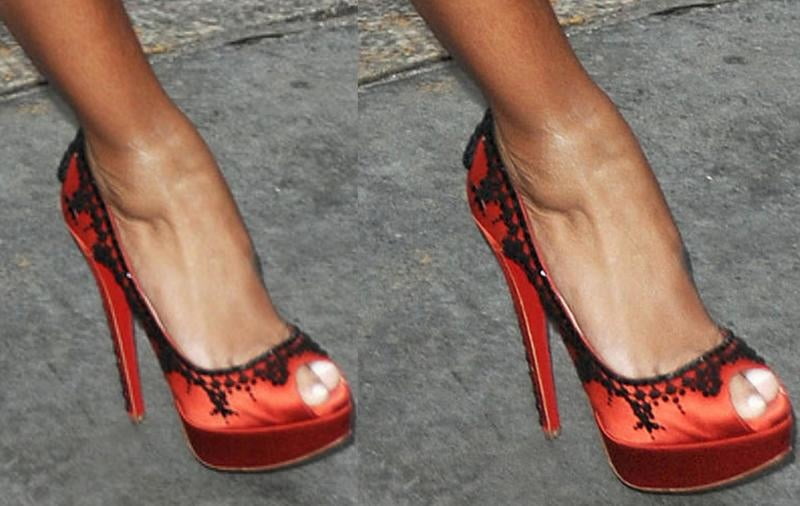 Melanie Brown&#039;s sexy Legs feet and high heels #99447397