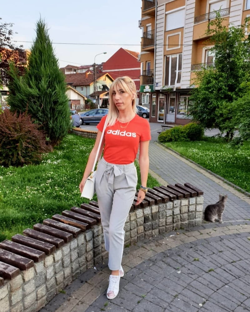 Serbian skinny blonde whore girl Aleksandra Saska Nikolic #105575790