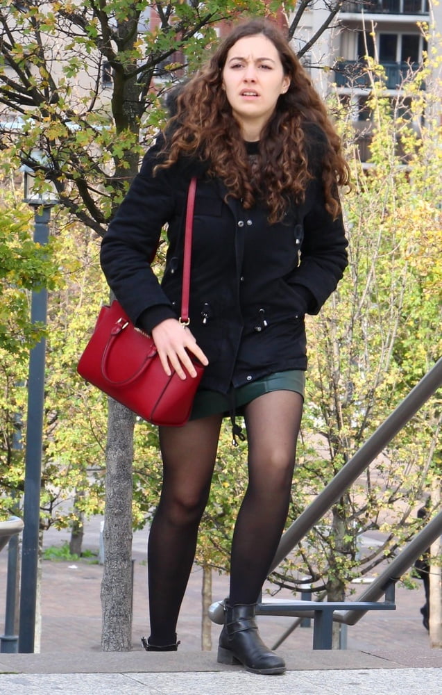 Street Pantyhose - French Sluts in PH and Leather Skirts #90566563