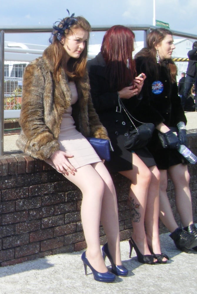 Street Pantyhose - Brit Trash at the Races #97528833