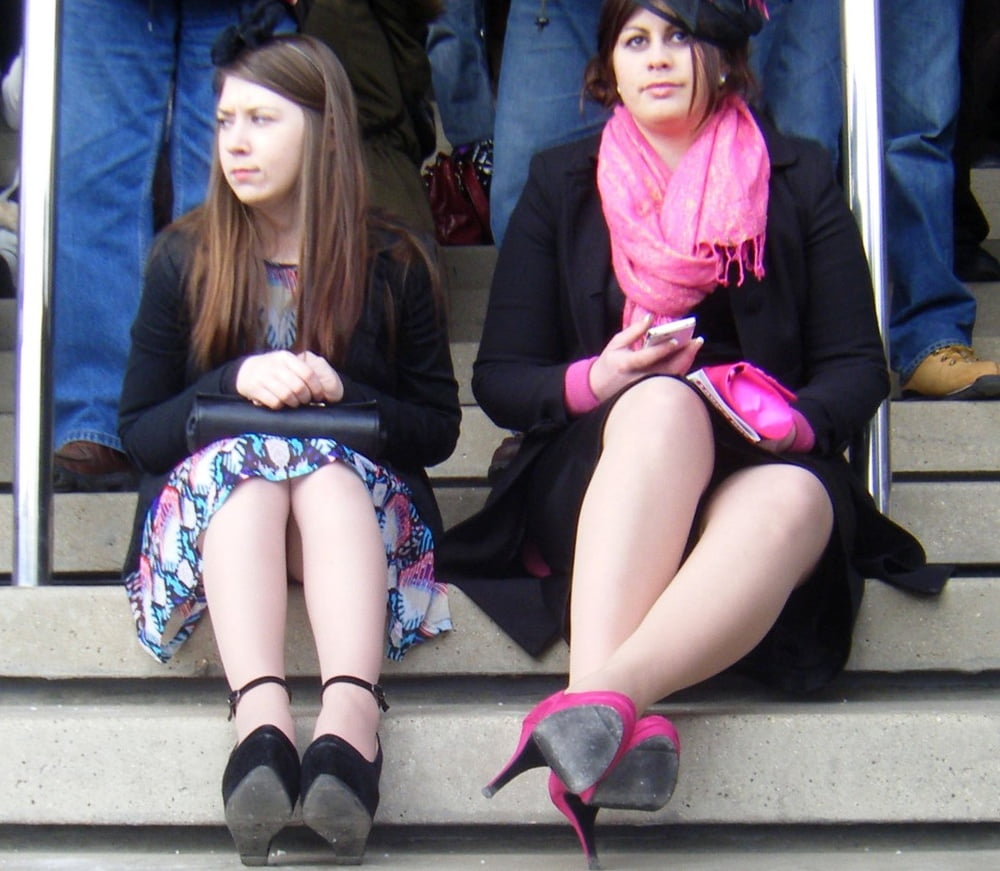 Street Pantyhose - Brit Trash at the Races #97528850