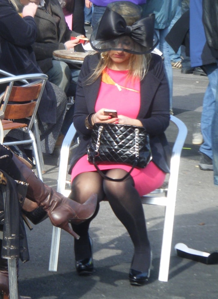 Street Pantyhose - Brit Trash at the Races #97528859