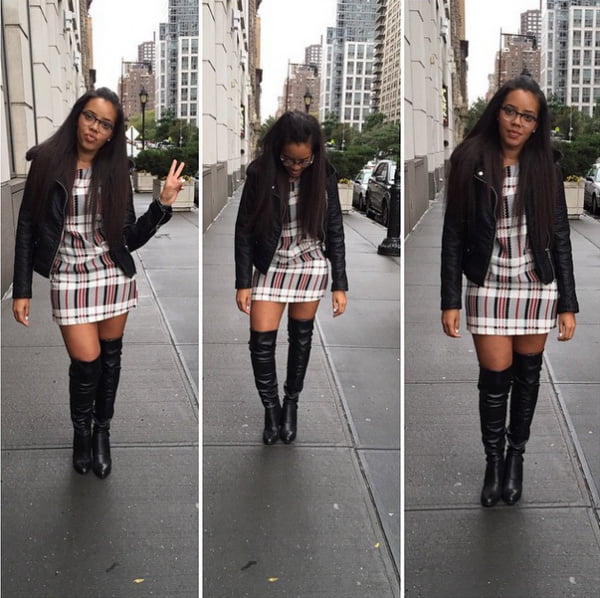 Female Celebrity Boots &amp; Leather - Angela Simmons #99416346