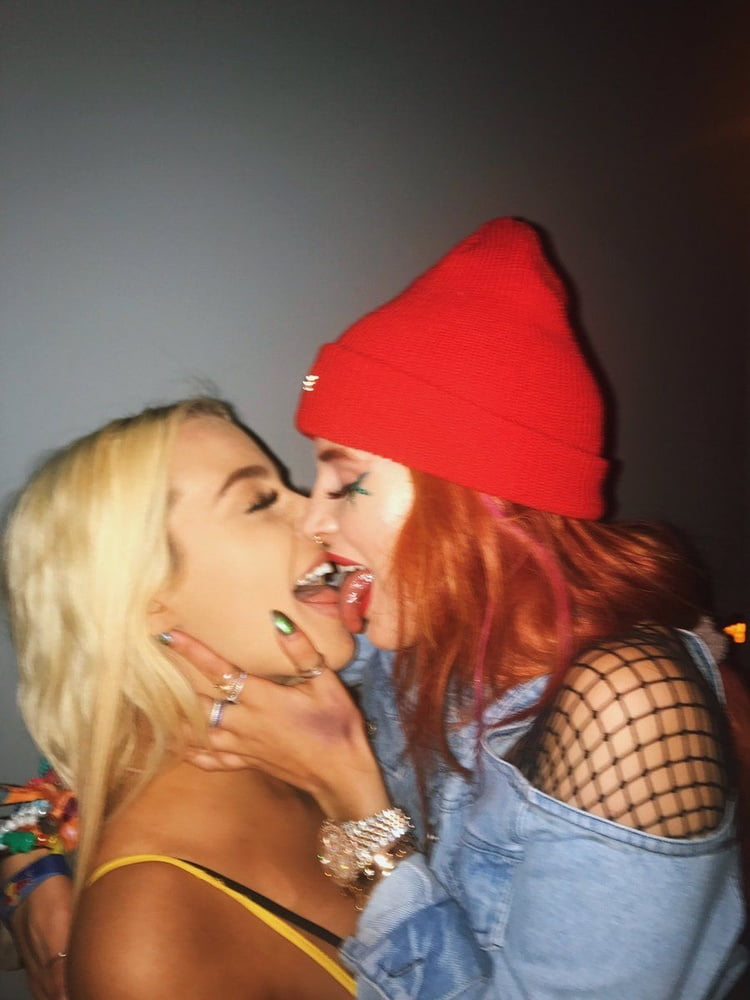 Bella Thorne lesbian kiss and topless pics #106777855