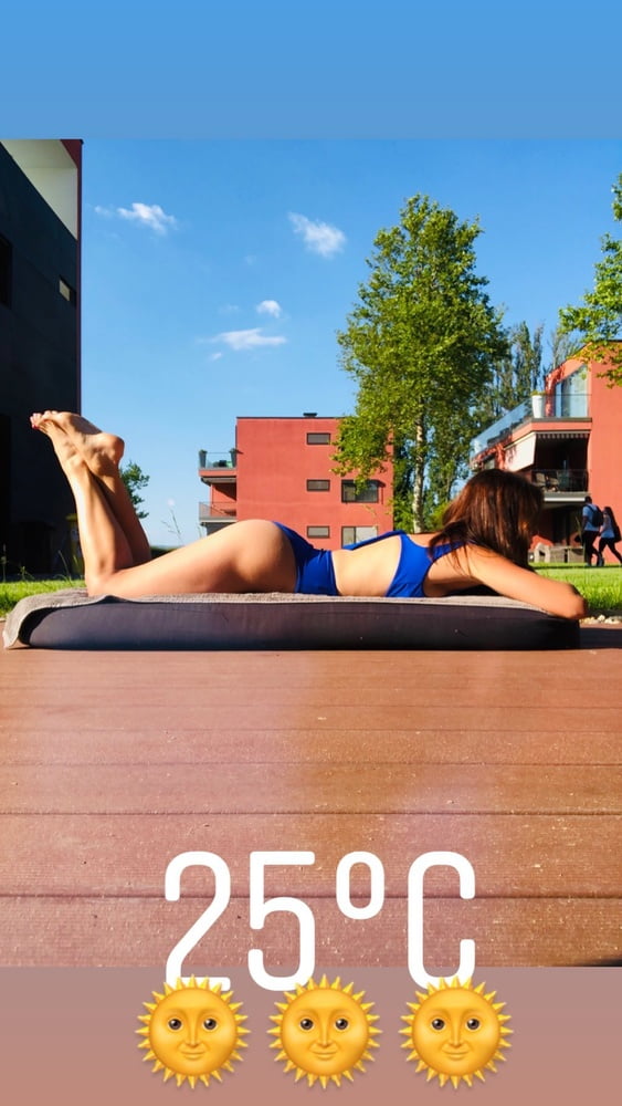 Hungarian fitness girl ass in yoga pants #97604528