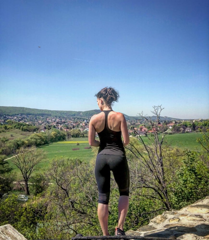 Hungarian fitness girl ass in yoga pants #97604554