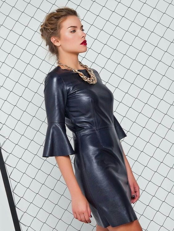 Black Leather Dress 4 - by Redbull18 #99449837