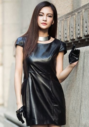 Black Leather Dress 4 - by Redbull18 #99449859