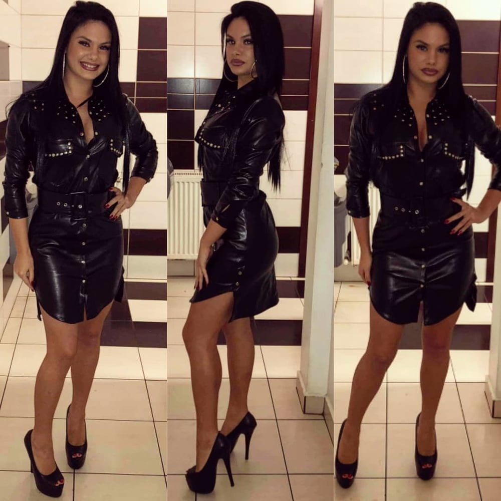 Black Leather Dress 4 - by Redbull18 #99449996
