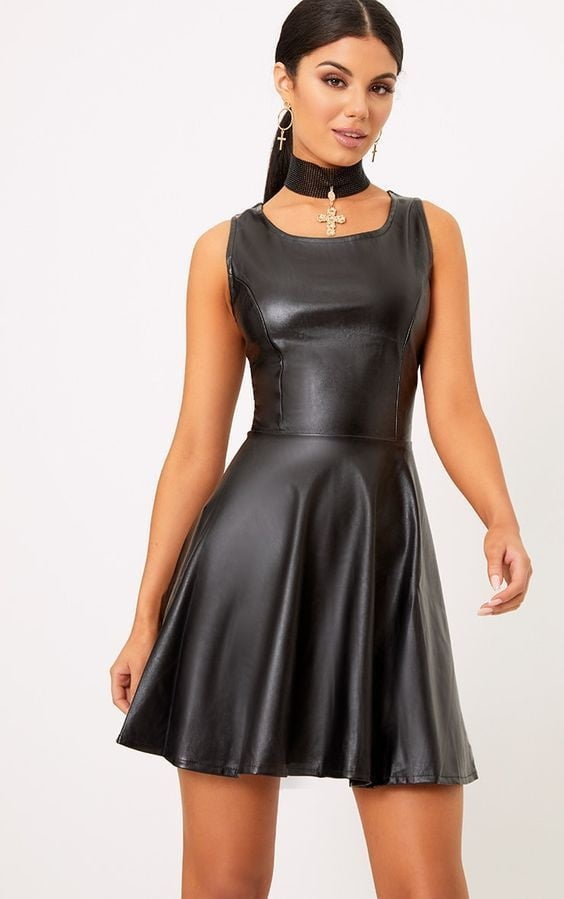 Black Leather Dress 4 - by Redbull18 #99450004