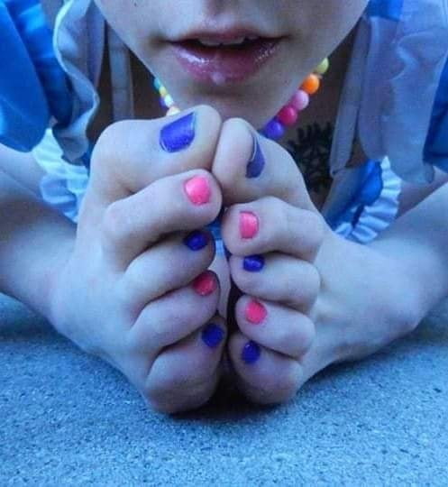 Girls self feet worship #89439549