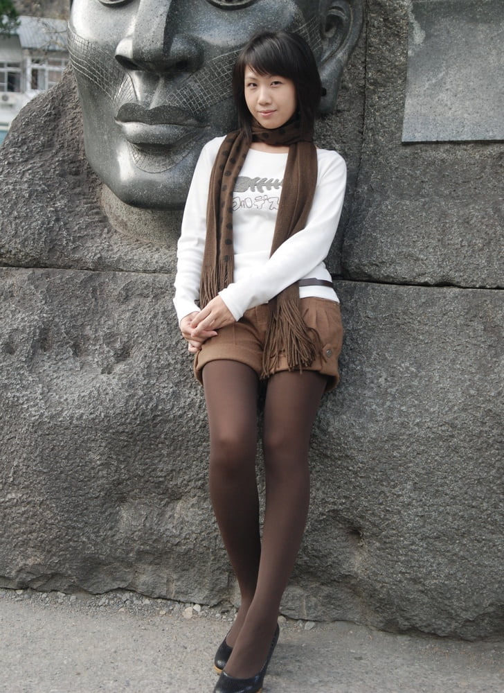 Cute Asian MILF in Brown Tights #97303812