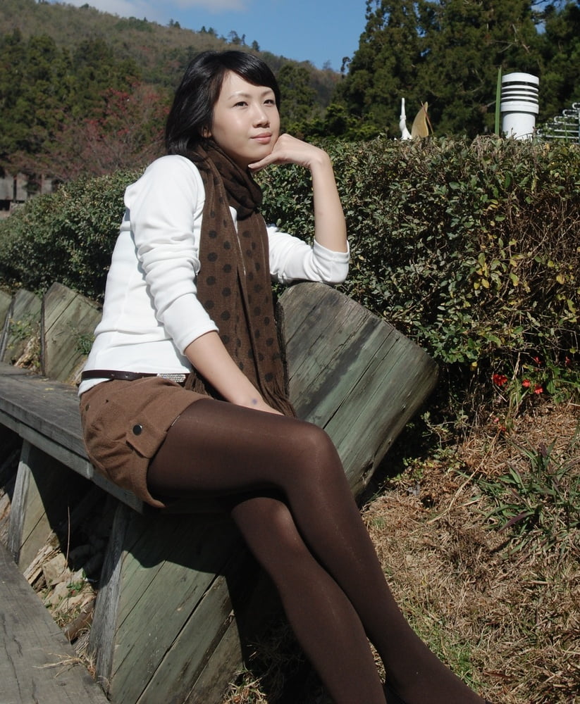 Cute Asian MILF in Brown Tights #97303872