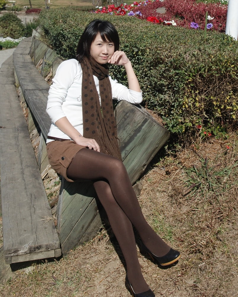 Cute Asian MILF in Brown Tights #97303874