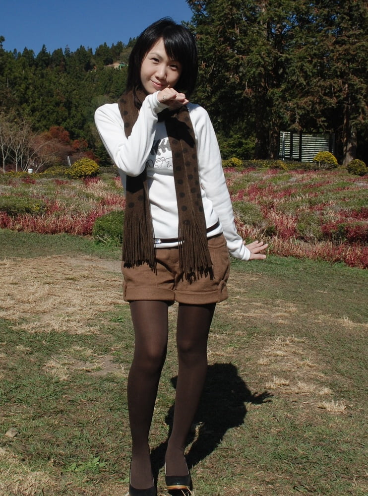 Cute Asian MILF in Brown Tights #97303882