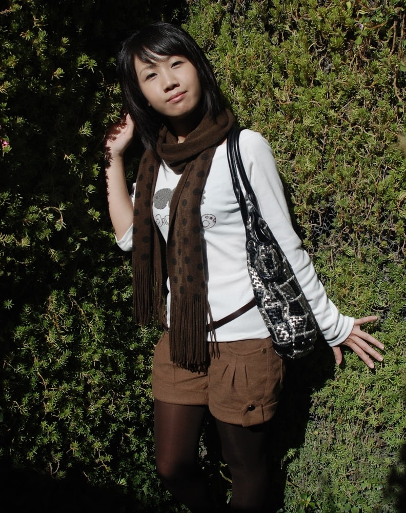 Cute Asian MILF in Brown Tights #97303929