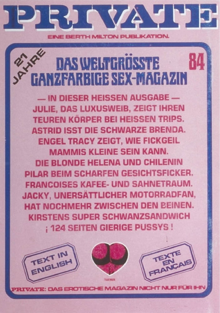 Vintage Retro Porno - Private Magazin - 084
 #91685272