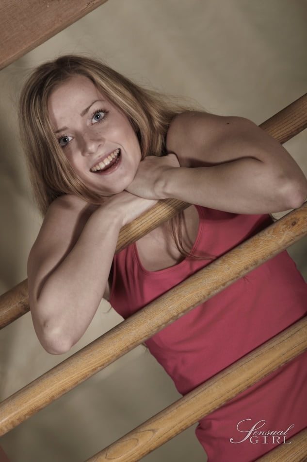 Abigaile working out in the jib and starts stripping #106725495