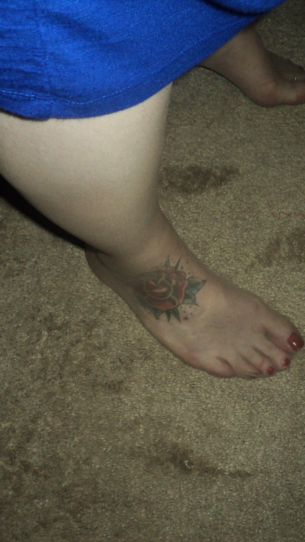 fake foot tattoo nylons heels barefoot  in heels #107130859
