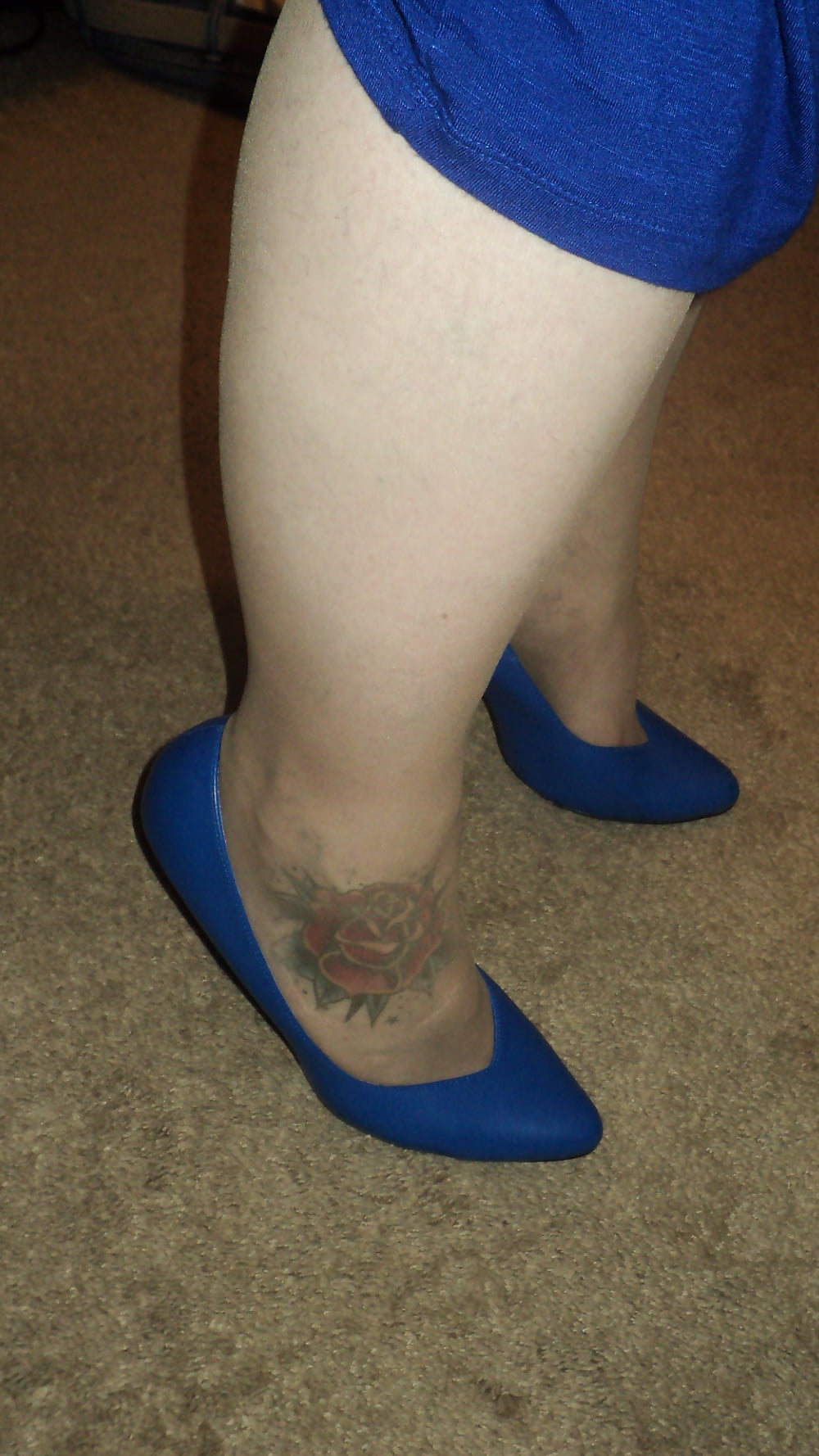 fake foot tattoo nylons heels barefoot  in heels #107130860