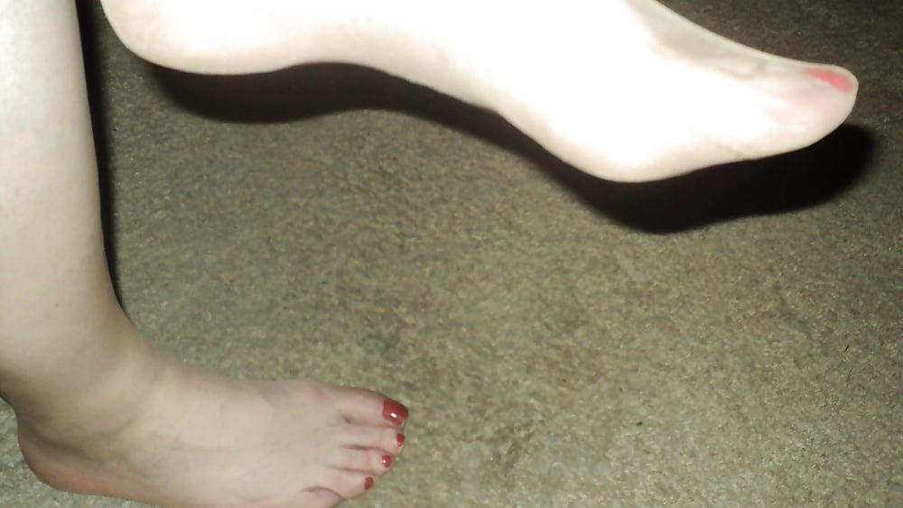 fake foot tattoo nylons heels barefoot  in heels #107130869