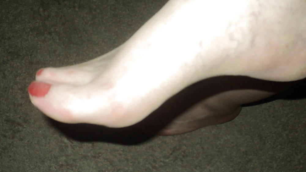 fake foot tattoo nylons heels barefoot  in heels #107130872