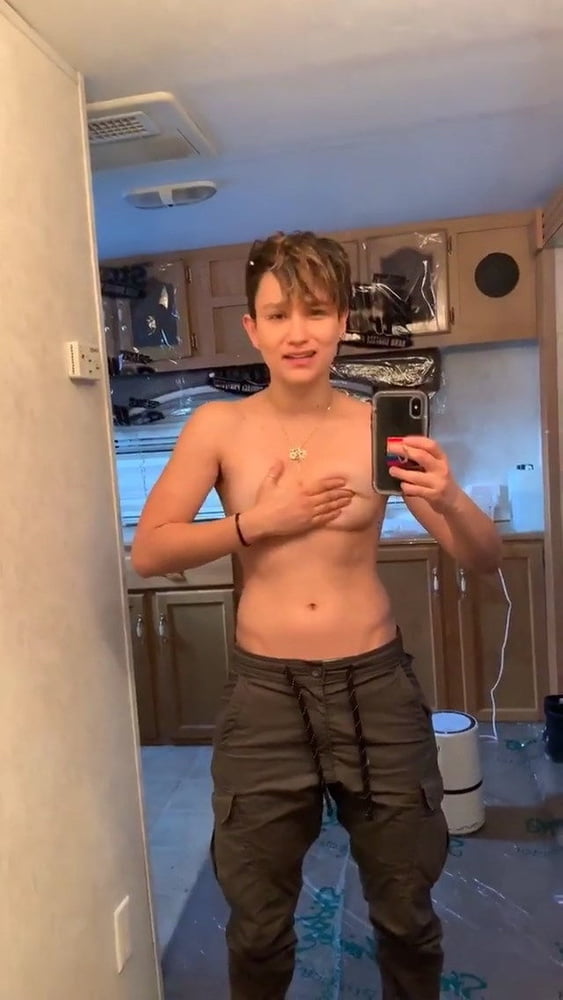 American actress Bex Taylor-Klaus topless selfie shots #106694301