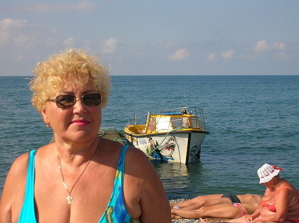 Beautiful blonde non-nude Russian granny #91419969