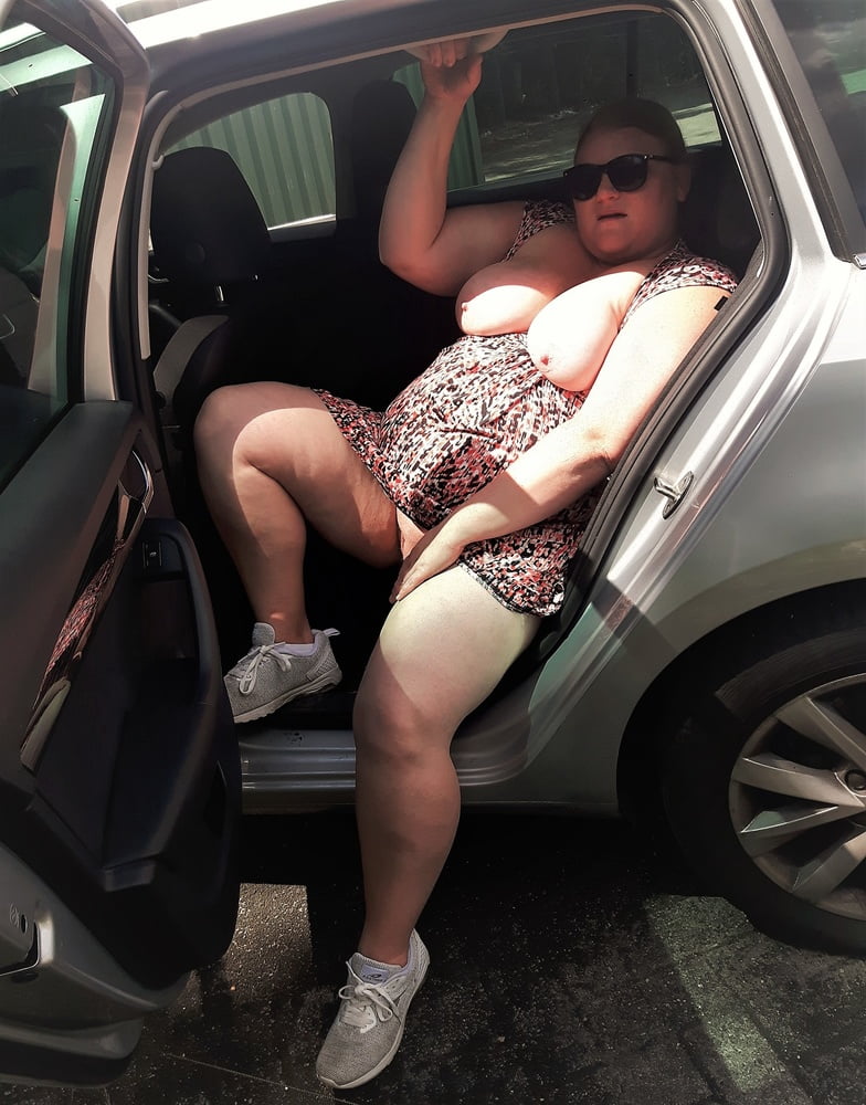 BBW Wife Miss Lizz Public Nudity - Dogging at Parking #106681409